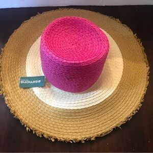 - Womens Summer Sun Hat. Tan & Pink. New with Tag. Breast Cancer Fundraise…